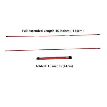 2 Pack Collapsible Golf Alignment Sticks, Upgraded Durable Aluminum Joint Golf Swing Training Sticks for Aiming and Putting