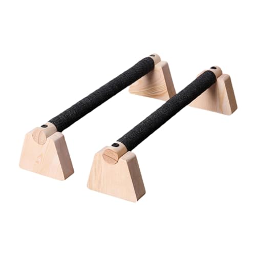 Vaveren 2 Pieces Push up Bar Wooden Parallettes Bar Pushup Handles Portable Anti Slip Push up Stand for Exercise Gymnastics Workout - size: 40CM