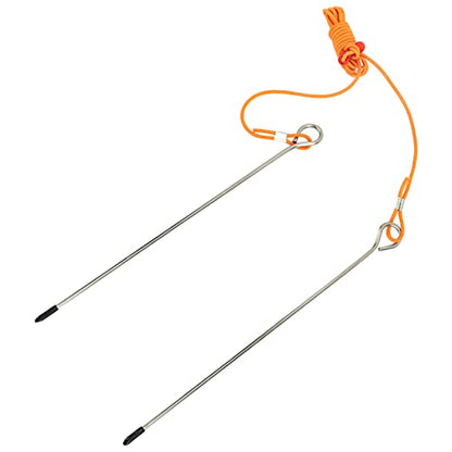 Golf Alignment Stick - Metal Swing Trainer with 5M Adjustable Elastic Tension Cord