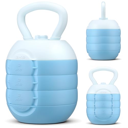 Adjustable Water Filled Kettlebell 5/8/13/17/22 lb Water Filled Kettlebells Weights Set for Home Gym, Kettle Bell Sets for Women at Home and Cross-training Exercise