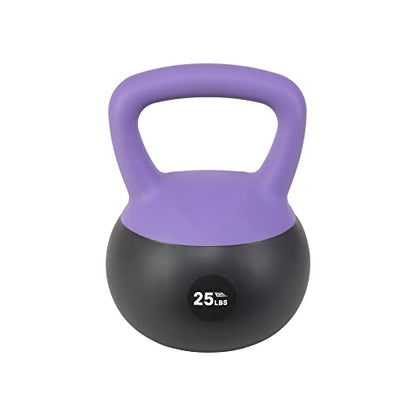NonZero Gravity Iron Sand Soft Kettlebell with PVC Shell, Shock-Absorbing Base & Extra-Wide Grip for Versatile Workouts | Durable Strength Training Equipment - color: 25 lbs