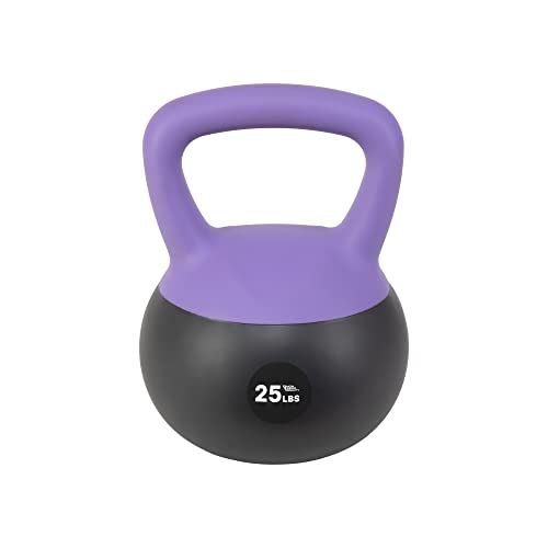 NonZero Gravity Iron Sand Soft Kettlebell with PVC Shell, Shock-Absorbing Base & Extra-Wide Grip for Versatile Workouts | Durable Strength Training Equipment - color: 25 lbs