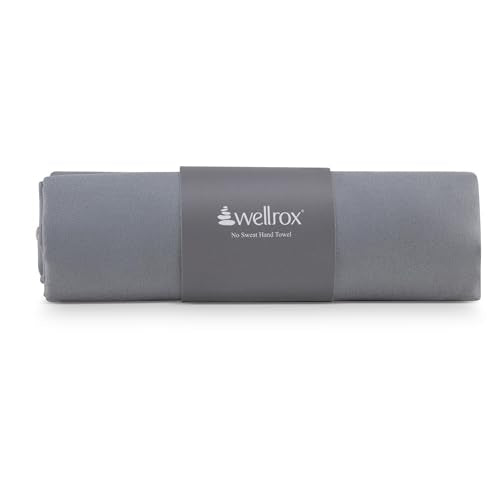 Microfiber Yoga Hand Towel – Super Soft, Quick-Dry, Non Slip Yoga Towel for Hot Pilates, Gym & Workouts (26.5" x 16", Grey) - color: Grey