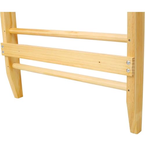 Gymnastics Wood Stall Bar, Wall-Mounted Swedish Ladder – Pull Up Bar for Strength & Flexibility – Ideal for Home Gym, Physical Therapy, Stretching, Yoga, Conditioning & Rehabilitation Exercises