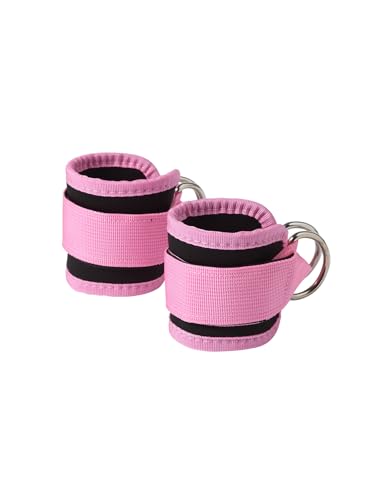 2 pcs Work Out Cuff Ankle Straps for Cable Machines, Soft, Adjustable, and Versatile Gym Accessories for Enhanced Lower Body Muscle Sculpting, Pink