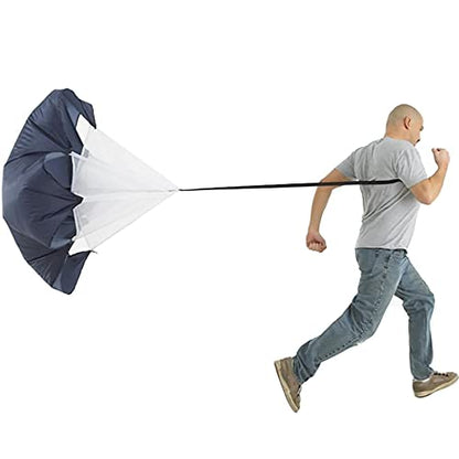 Resistance Parachute 57" Running Power Chute, Resistance Sprint Speed Training Parachute, Athletics Training Tool Equipment with Carrying Pouch(Color:Black) - color: Black
