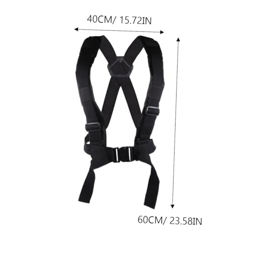 Sled Harness Tire Pulling Harness Fitness Workout Physical Training Resistance Rope Shoulder Strap for Running Sprinting (Black)