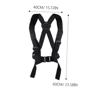 Sled Harness Tire Pulling Harness Fitness Workout Physical Training Resistance Rope Shoulder Strap for Running Sprinting (Black)