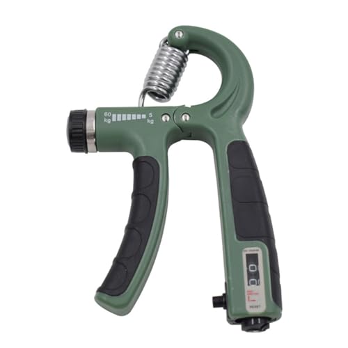 2 Pack Hand Grip Strength Trainer for Muscle Building with Counter, Adjustable Resistance 10-130 lbs, Wrist Forearm Strengthener Finger Strengthener - color: Green