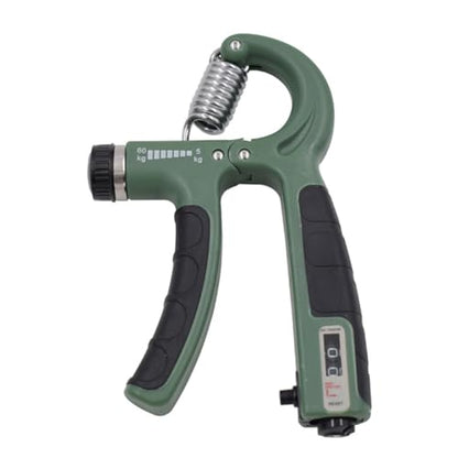 2 Pack Hand Grip Strength Trainer for Muscle Building with Counter, Adjustable Resistance 10-130 lbs, Wrist Forearm Strengthener Finger Strengthener - color: Green