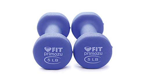 FIT Neoprene Dumbbells (Pairs & Sets) - color: g) BLUE - 5LB - PAIR