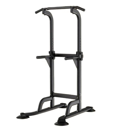 Power Tower Dip Station Pull Up Bar Freestanding Fitness Equipment Pull Up Station Gym Equipment for Home, Load-Bearing 150kg for Home Gym Strength Training,Black