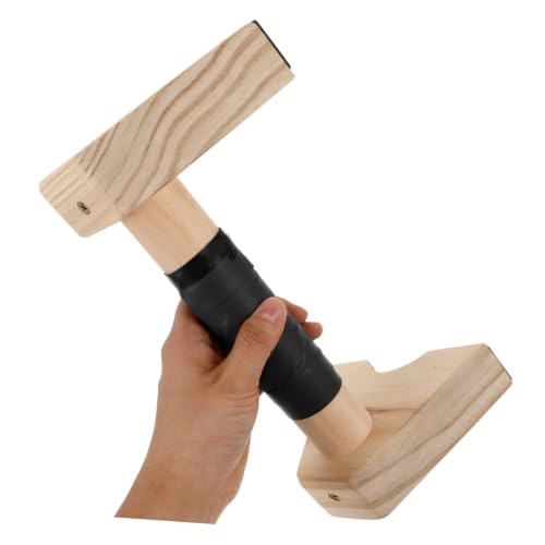 FOMIYES Wood Push up Bars Parallel Parallettes Beech Wood Non-slip Floor Handles for Men Women Strength Training Calisthenics Home Gym Equipment (2pcs, 30cm)