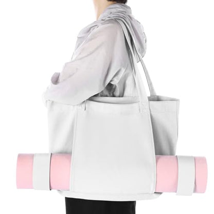 Yoga Bag Set for Women Including Yoga Mat Tote Bag, Booty Resistance Bands, Non Slip Sports Socks Silicone Ties for Pilates Travel Workout Office Home Gym