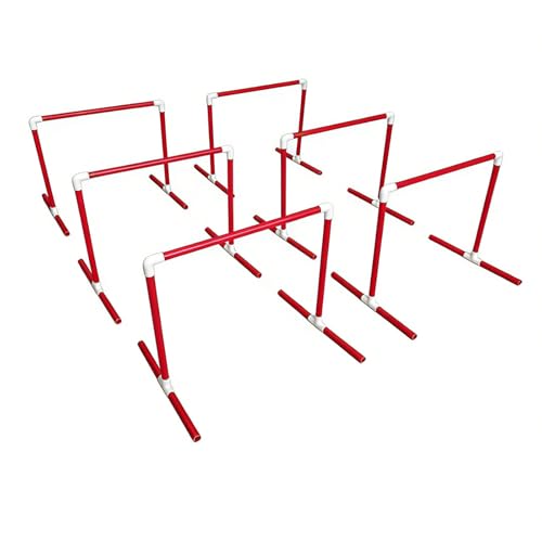 Agility Hurdles 6 Pack，Height-Adjustable，Suitable for Amateurs, Athletes, Football, and Basketball Sports，Durable and Easy to Carry