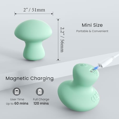 Handheld Massage Ball, Portable Waterproof Rechargeable Mini Massage Tool (Mint Green)