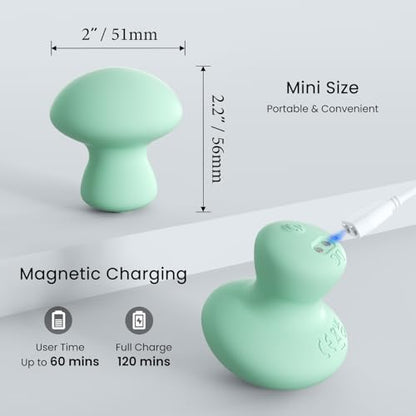 Handheld Massage Ball, Portable Waterproof Rechargeable Mini Massage Tool (Mint Green)