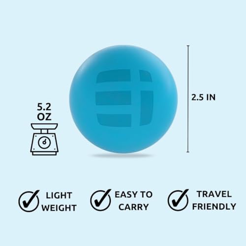 Massage Lacrosse Ball for Deep Tissue Relief - Trigger Point Therapy Ball for Plantar Fasciitis, Myofascial Release for Back, Shoulder, Foot - Massage Ball Roller - 1 Pack (Electric Blue)