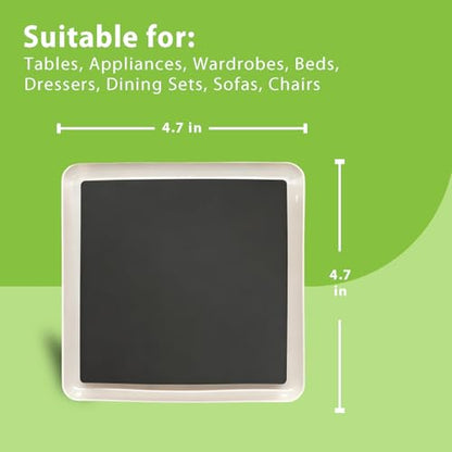 12 Pack Furniture Sliders for Carpet Hardwood Tile Heavy Moving, 4.7 Inch Movers Pads Protectors Large Gliders for Sofa Couch Bed Cabinet (Beige, 4.7") - size: 4.7"