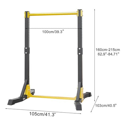 Pull Up Dip Station, Portable Power Tower, Free Standing Pull Up Bar for Home, Gym, 11 Levels Height Adjustment, 400LBS