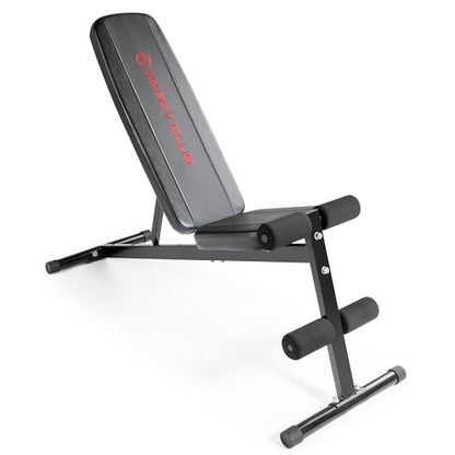 Marcy Multi-Position Adjustable Utility Bench for Home Gym Weightlifting and Strength Training - color: Black/Red