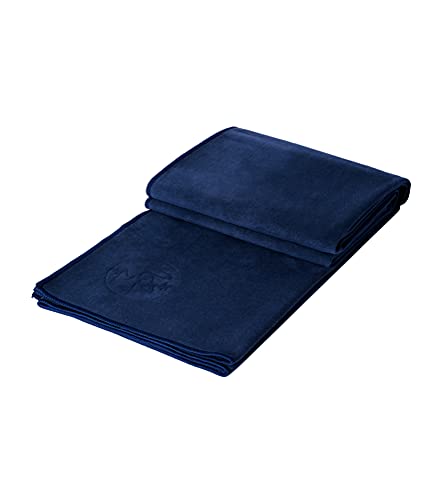 Manduka Yogitoes Hot Yoga Mat Towel - 71" | Moisture Activated Grip | Patented Silicone Nubs | Highly Absorbent, Durable & Easy Care | Made from Recycled Materials | 71 x 24 Inches | Midnight - color: Midnight, size: 71" x 24"