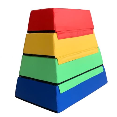 LICOME 4 In 1 Soft Plyo Box Training Jumping Boxes High-Density EPE Foam Core - Non-Slip & Easy-to-Clean PVC Leather Cover for Home Gym Outdoor Exercise