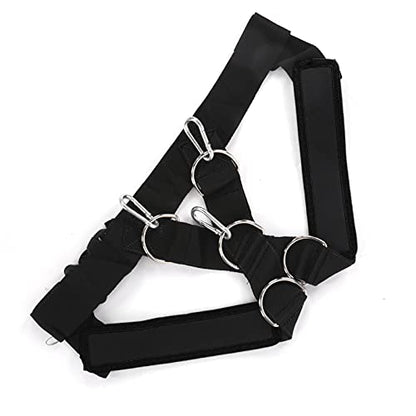 Weight Bearing Shoulder Strap Pulling Sled Harness Vest Black, Adjustable Nylon with Metal Buckle - Padded Comfort, Durable Design, Ideal for Resistance Training and Agility - color: Black
