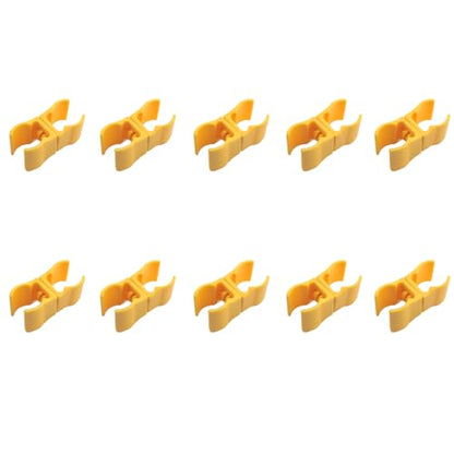 10PCS Plastic Agility Pole Swivel Clips Soccer Training Hurdle Connector Clamps Yellow for Hurdles Inner Ring 0.98 Inches