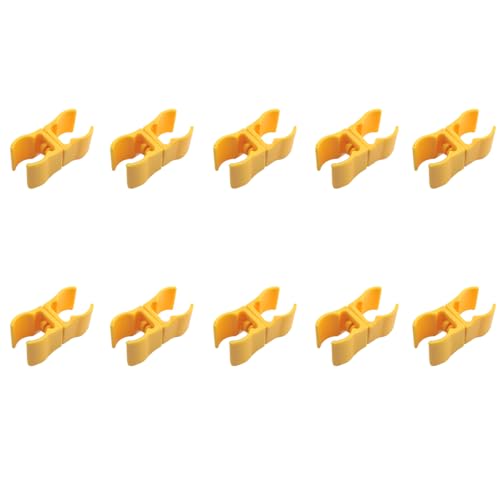 10PCS Plastic Agility Pole Swivel Clips Soccer Training Hurdle Connector Clamps Yellow for Hurdles Inner Ring 0.98 Inches