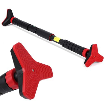Garvee Pull Up Bar for Doorway,Adjustable Chin Up Bar for with Level Meter - color: Red 4