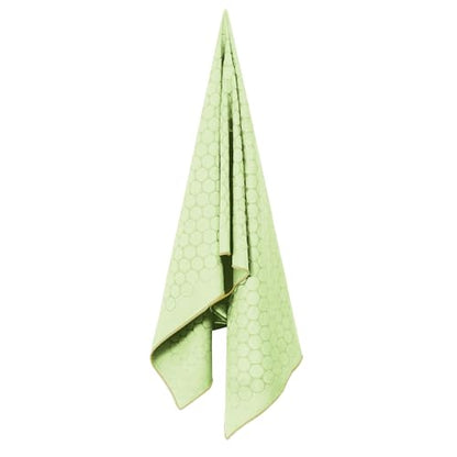 agoy Gecko Touch - Next-Gen Microfiber Yoga Towel - Double-Sided Silicone Non-Slip Grip – Ideal for Hot Yoga - Ultra Absorbent, Easy to Wash, Travel-Friendly - 30% Recycled Material - Free Wet Bag - color: Matcha Green
