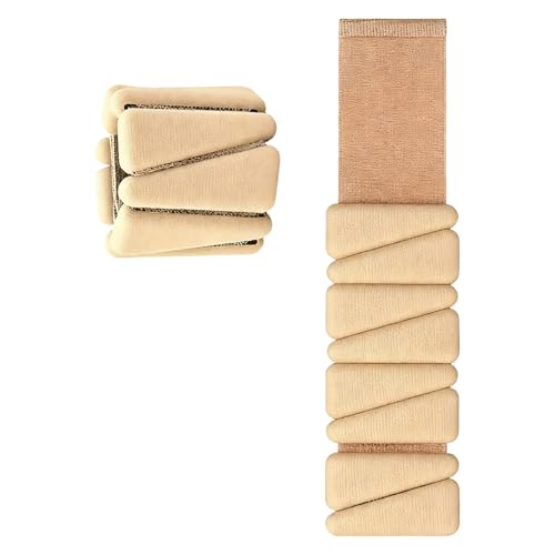 1 Pair Adjustable Silicone Weights Band for Ankle Wrist Leg Training Resistance Comfortable Weighted Strap - color: Nude color