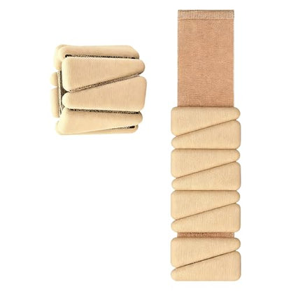 1 Pair Adjustable Silicone Weights Band for Ankle Wrist Leg Training Resistance Comfortable Weighted Strap - color: Nude color
