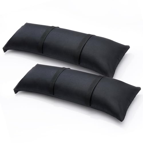 Sand Bags for Weight, 2 x 44 LBS Fillable Black Empty SandBags for Umbrella Base, Outdoor Cantilever Patio Umbrella Stand, Backyard Furniture, Trampoline(Without Sand)(2, Black)
