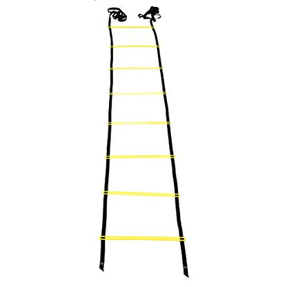 Fitness Soccer Football Ladder Speed Training Equipment, Adjustable 8 Rung Design for Improving Speed and Coordination