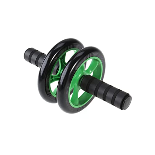 Dual Wheel Mute Ab Roller for Core Workout with Knee Pad Stable Abdominal Exercise Equipment for Home Gym Strengthen Arms Back Muscles Lightweight Easy to Carry
