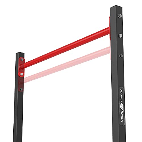 Marbo Sport Dip Station Dip Stand Push Up MH-D211 | Made in EU - color: Black-Red