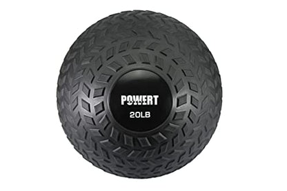 POWERT Slam Ball Weighted Ball Core Muscle Cardio Workout |Easy to Grip Tread & Heavy Duty Durable Rubber Shell - style: F--20 lbs