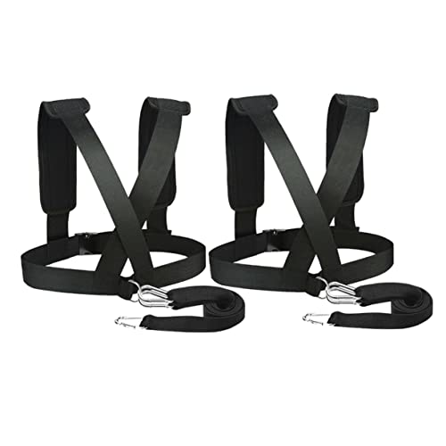 2pcs Sled Harness with Padded Shoulder Straps and Metal Buckles for Fitness Training Resistance Bands for Strength Speed and Workouts Portable Exercise Gear for Gym and Outdoor Use