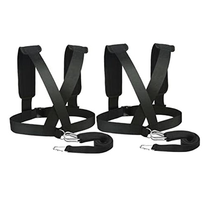2pcs Sled Harness with Padded Shoulder Straps and Metal Buckles for Fitness Training Resistance Bands for Strength Speed and Workouts Portable Exercise Gear for Gym and Outdoor Use