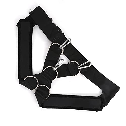 Weight Bearing Shoulder Strap Sled Harness Vest with Resistance Bands for Enhanced Training, & Blue - color: Black