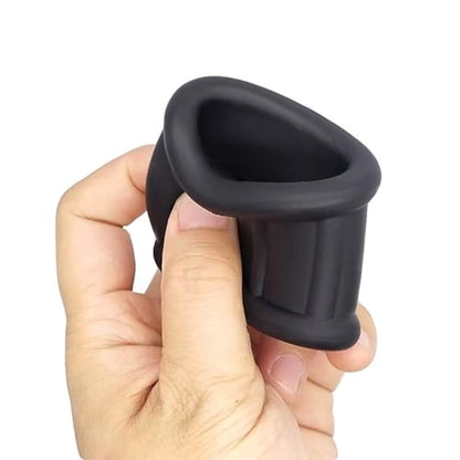 Silicone Cock Ring Ball Testicle Stretcher for Men-UFZ140(3pcs-Black) - color: 3pcs-black