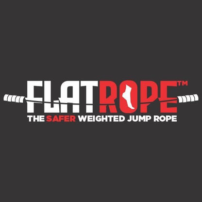 Patented FLATROPE 5lb Weighted Jump Rope, Heavy Flat-Mesh Design to Reduce Ankle Injury, Adjustable Strength-Training Rope for Muscle Building, Conditioning & HIIT, Home Gym Fitness Equipment for CrossFit, HYROX, Spartan, DEKA Athletes - color: Black, siz