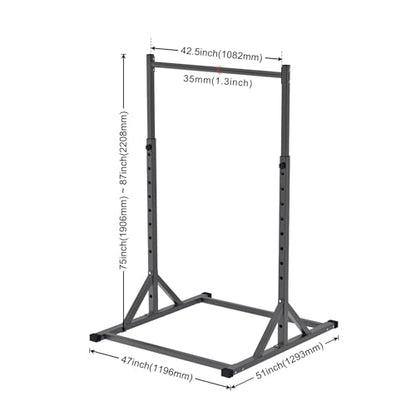 SELEWARE Power Cage Accessories, Dip Handles, Pull‑Up Stations, and Multi‑Grip Training Attachments - color: 2" x 2" Rack with 1" Hole