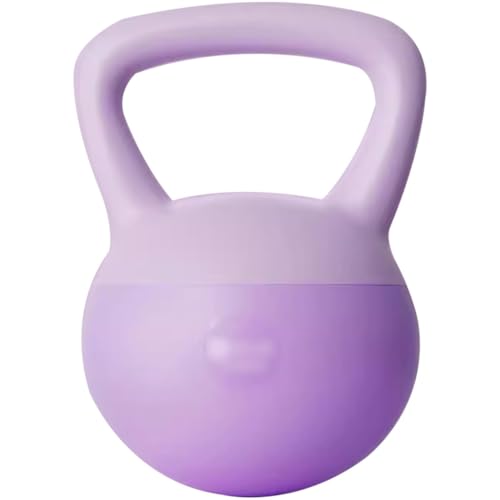 Kettlebell Home Fitness Women Soft Kettlebell Weights, New PVC Soft Rubber Kettle Ball, Does Not Damage The Floor, Practice Hip/body Shaping(Purple-6kg)