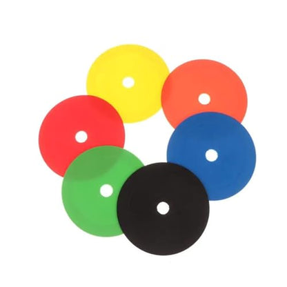 20 Pcs Football Flat Cones Marker Disc with Holes Basketball Sports Speed Agility Training Aids Markers