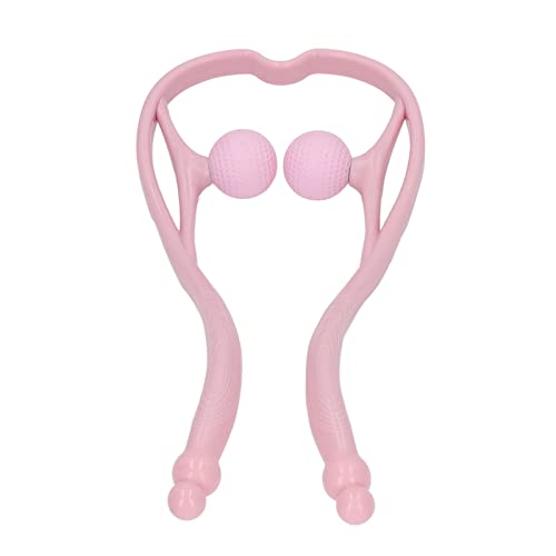 Swan Shaped Neck Massager, Handheld Dual Trigger Point Muscle Massager for Neck Shoulder Back Legs feet, with Removable Washable Soft Double Balls, Ergonomic Non Slip Grip
