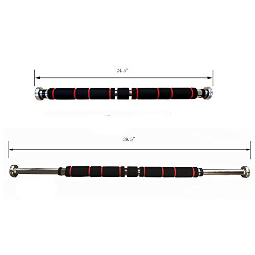 FixtureDisplays® Chin Up Bar Pull Up Bar Doorway Home Gym Exercise Strength Fitness Screw Fasten to Door Frame Twist Bar to Extend 18490NEW-NF