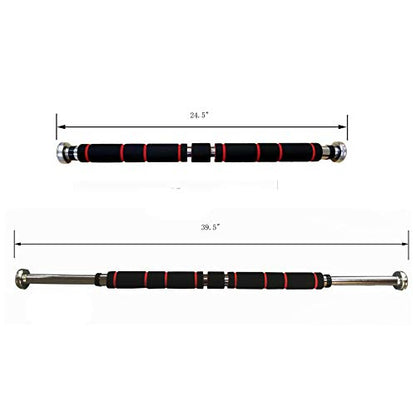 FixtureDisplays® Chin Up Bar Pull Up Bar Doorway Home Gym Exercise Strength Fitness Screw Fasten to Door Frame Twist Bar to Extend 18490-NPF